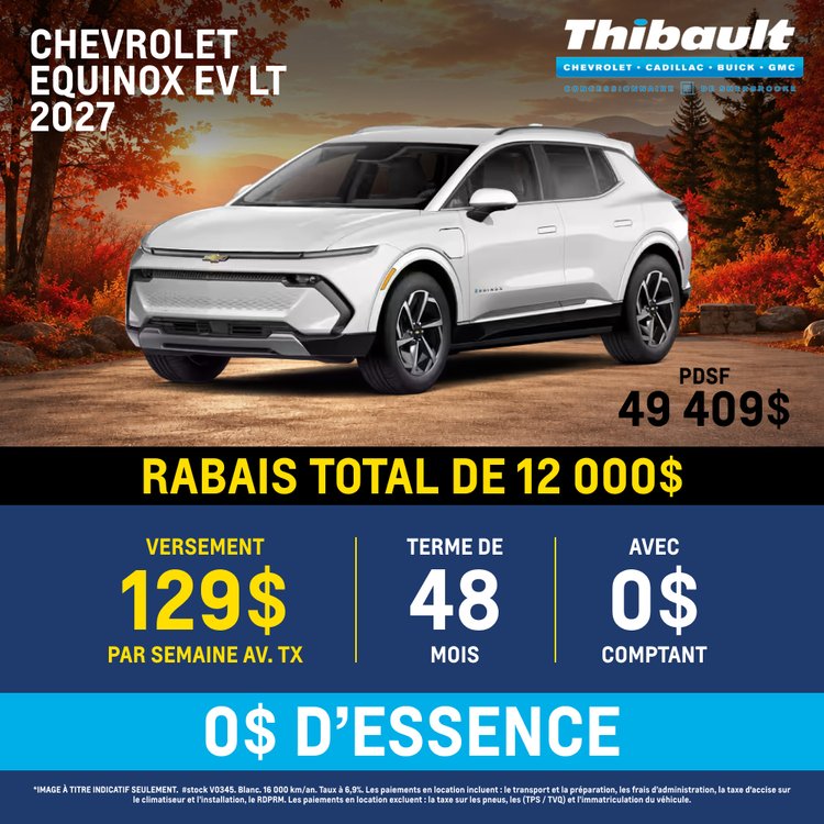 Thibault sherbrooke promo octobre chevrolet EQUINOX EV 2027 FR