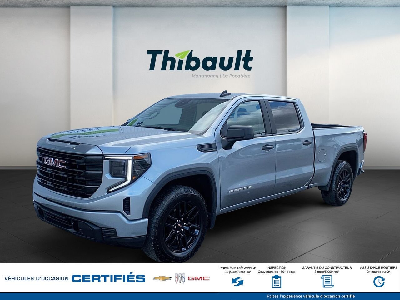 GMC SIERRA 150 Pro cabine multiplace 4RM 157 po 2024 Gris Montmagny - photo #0