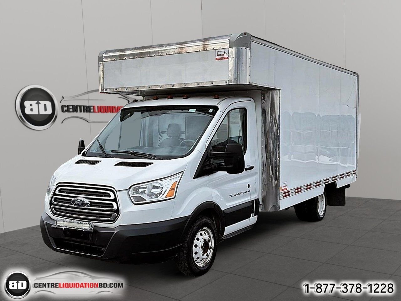 Ford TRANSIT CUTAWAY BOITE 14 PIEDS | A8010 2018 Blanc Granby - photo #0