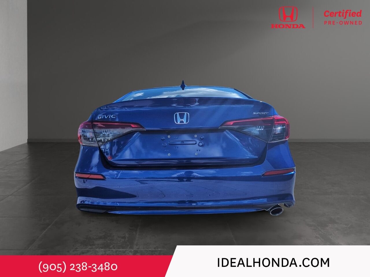 2024 Honda Civic Sedan SPORT CVT / CLEAN CARFAX Blue Mississauga - photo #4