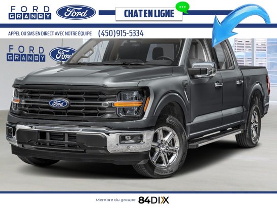 Ford F-150 XLT cabine SuperCrew 4RM caisse de 5,5 pi 2025 Gris carbonisé métallisé