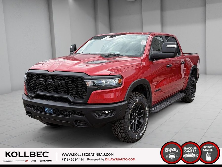 2026 RAM 1500 Rebel cabine d'équipe 4x4 caisse de 5 pi 7 po Molten Red Pearl