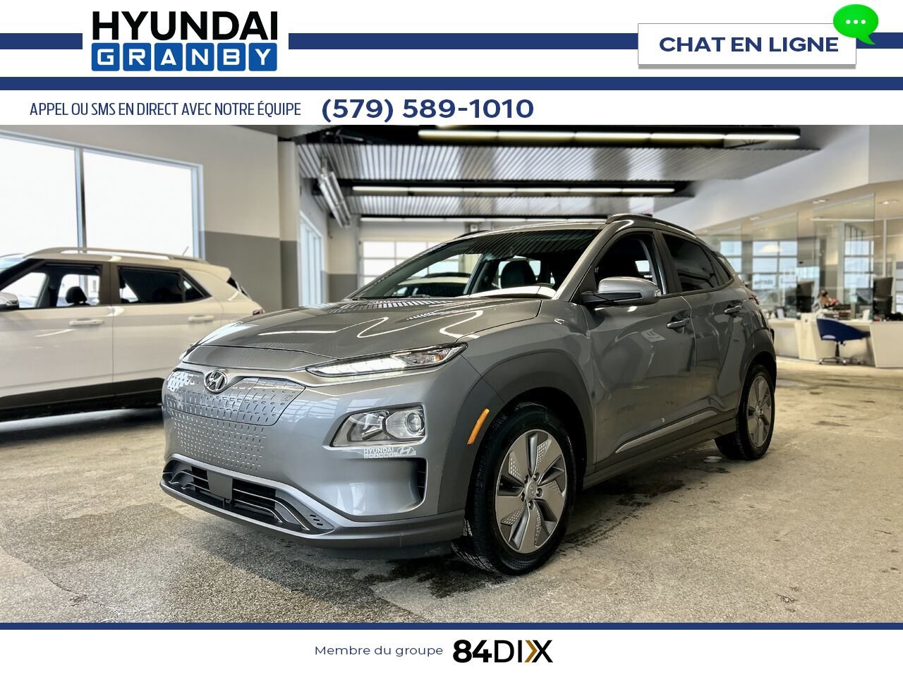 Hyundai Kona électrique 2021 Gris Granby - photo #3