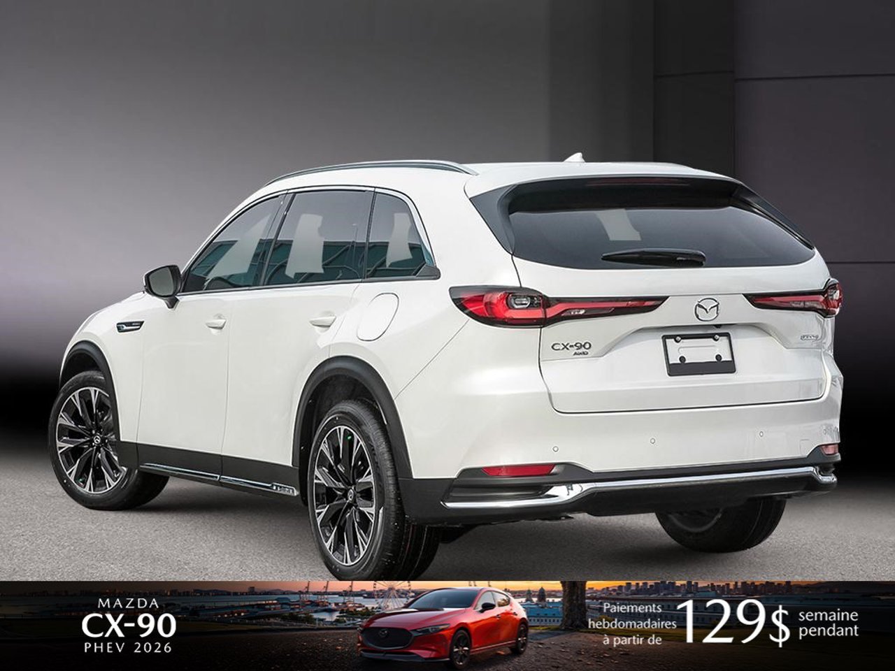 Mazda CX-90 hybride rechargeable JM3KKDHA3T1388919 2026 Blanc rhodium métallisé Mirabel - photo #3