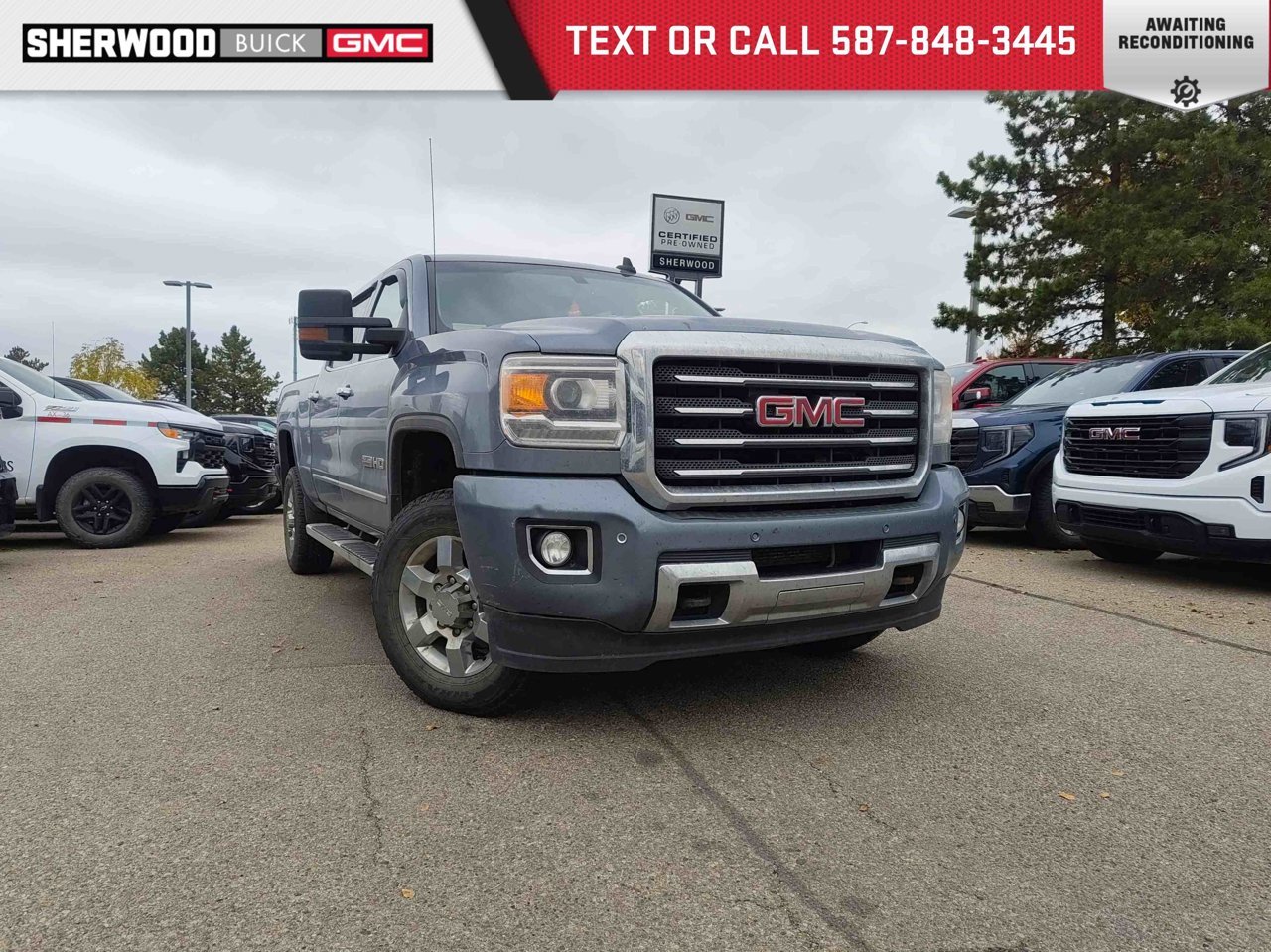 2016 GMC Sierra 2500HD 4WD Crew Cab 153.7 SLT Light Steel Gray Metallic Sherwood Park - photo #0