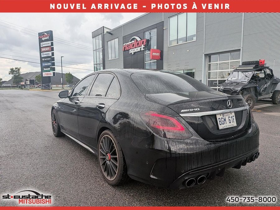 Mercedes-Benz Classe-C C 43 AMG berline 4MATIC-CUIR-TOIT PANO-SIÈGES ET VOLANT CHAUFFANT 2020 Noir