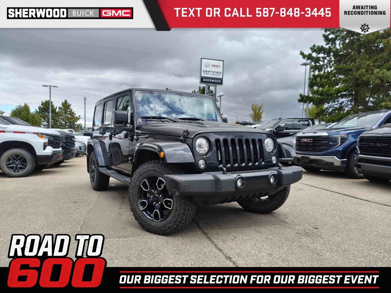 2018 Jeep Wrangler JK Unlimited Sahara 4x4 Black Sherwood Park - photo #0