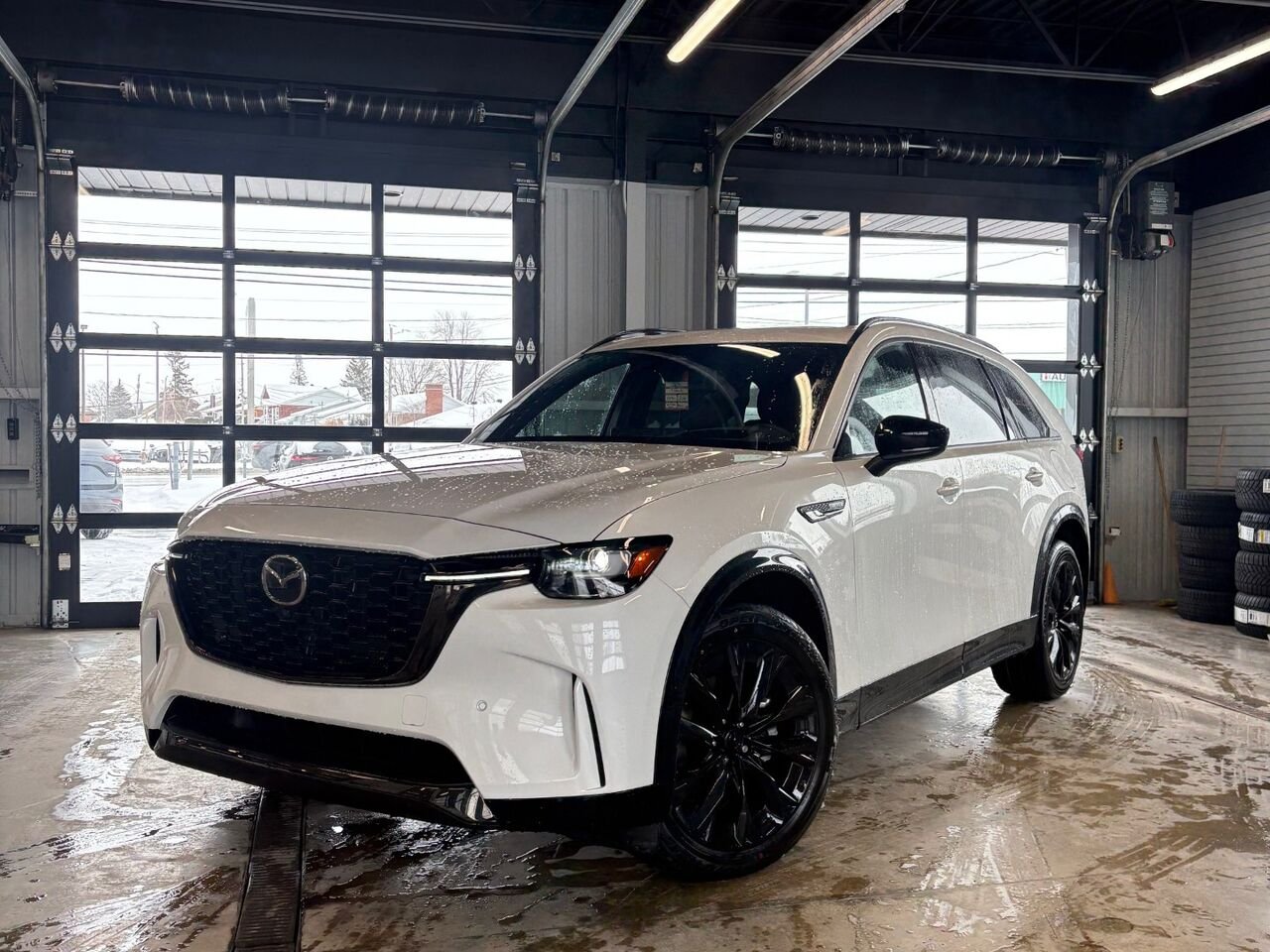 MAZDA CX-90 hybride léger GT-P TI 2026 Blanc rhodium métallisé Châteauguay - photo #0