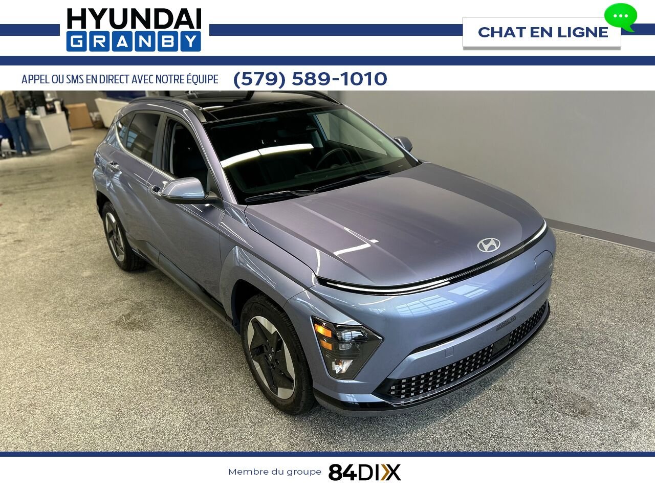 Hyundai Kona électrique 2025 Bleu Granby - photo #1