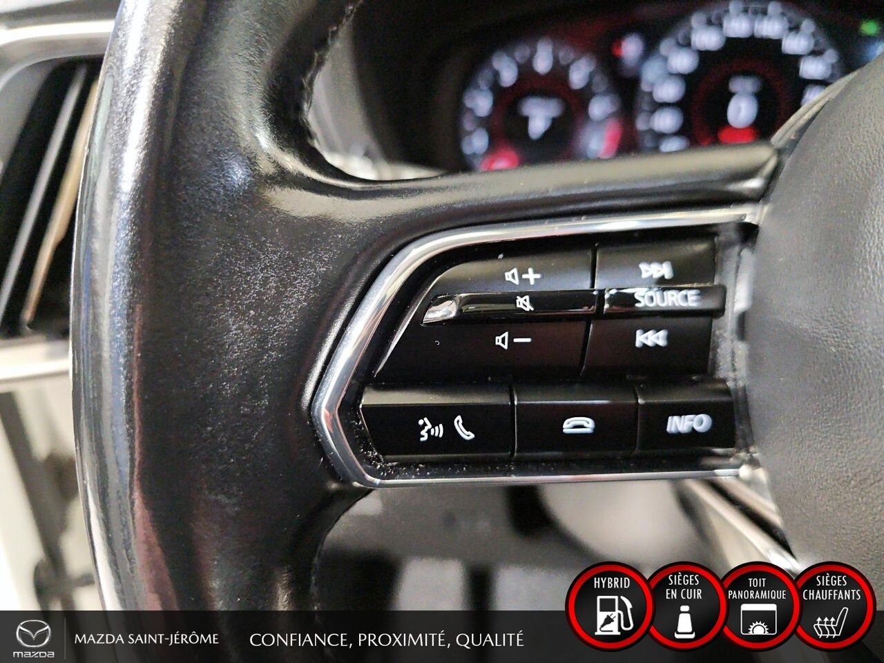 2024 Mazda CX-90 hybride rechargeable GS-L | 1 PROPRIÉTAIRE | HYBRIDE RECHARGEABLE | CUIR | TOIT OUVRANT | AWD White Saint-Jérôme - photo #13