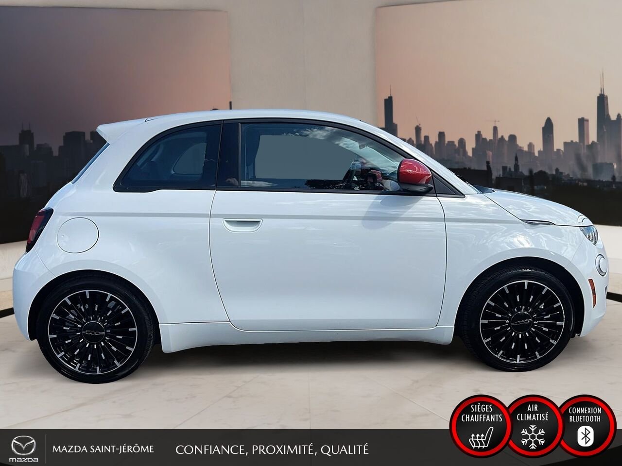 2024 FIAT 500e Édition (RED) | 100 % ÉLECTRIQUE | NAVIGATION | CAMÉRA DE RECUL | CARFAX VIERGE White Saint-Jérôme - photo #4