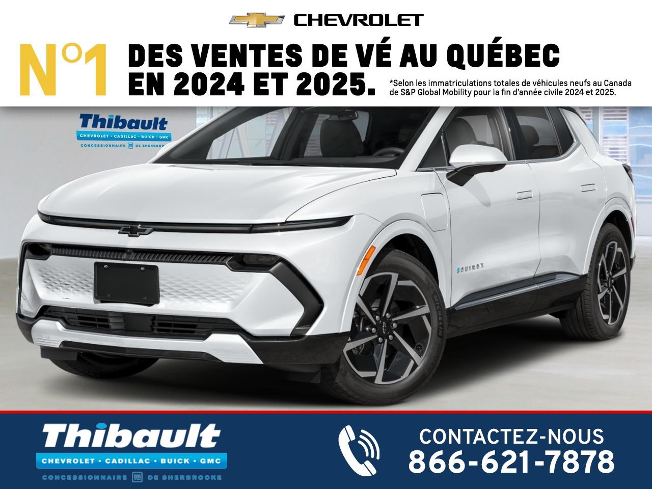 2027 CHEVROLET Equinox EV LT2 4 portes avec PDE SUMMIT WHITE Sherbrooke - photo #0