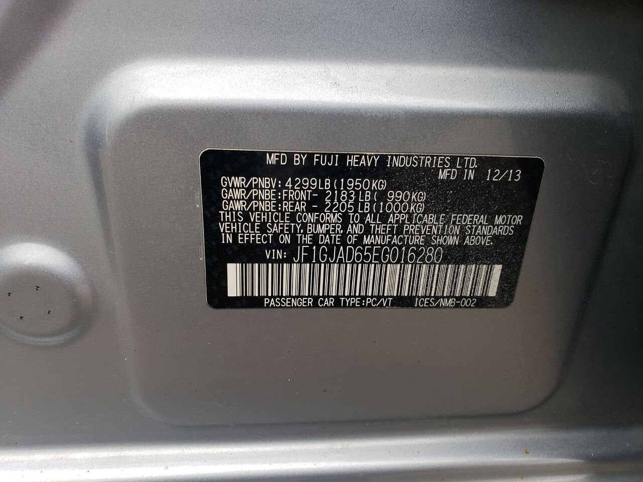 2014 Subaru Impreza Sedan Grey  - photo #27