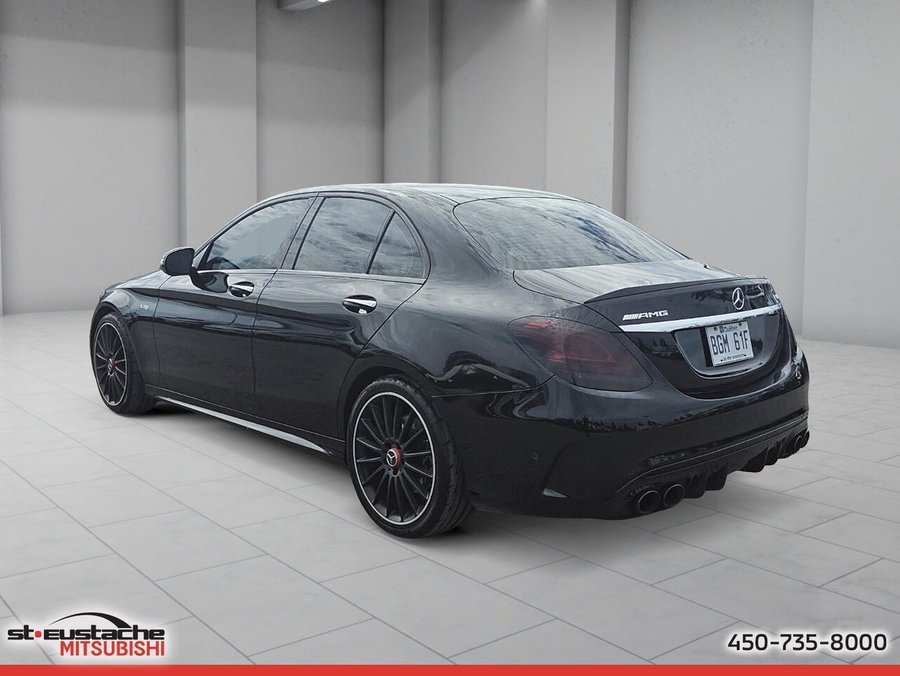 Mercedes-Benz Classe-C C 43 AMG berline 4MATIC-CUIR-TOIT PANO-SIÈGES ET VOLANT CHAUFFANT 2020 Noir