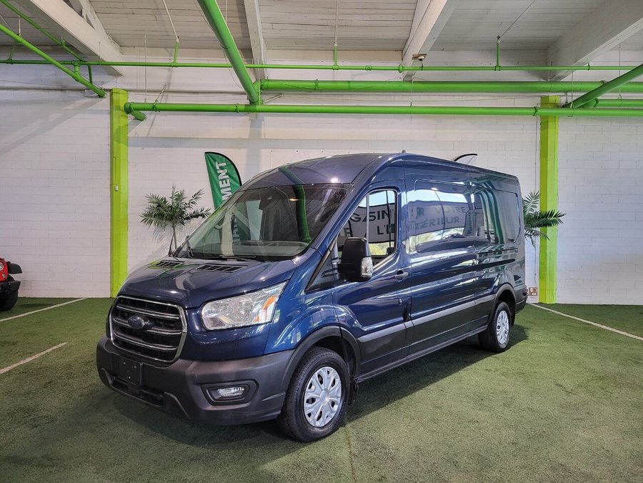 Ford Transit fourgon utilitaire T-250 PA toit moyen 130 po PNBV de 9 070 lb 2020 Bleu
