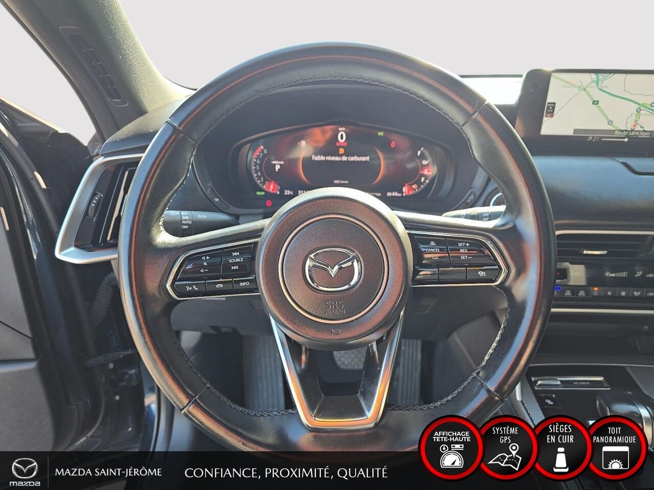 Mazda CX-90 hybride rechargeable GT | TOIT OUVRANT | CUIR | AWD | 2024 Bleu Saint-Jérôme - photo #12