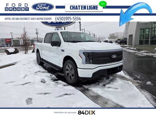 Ford F-150 Lightning Flash SuperCrew 4RM, 5,5 pi, Grande Autonomie 2024 Blanc
