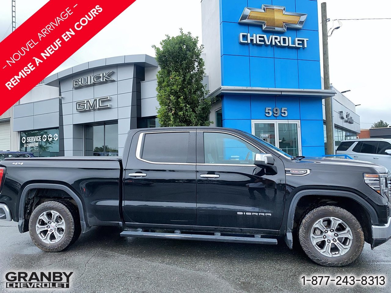 GMC Sierra 1500 SLT crewcab remorquage max boite 6.6 moteur 6.2 L | 26-1059A 2022 Noir Granby - photo #3