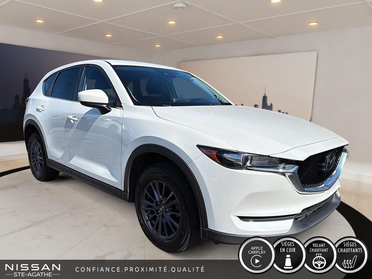 Mazda CX-5 GS | AWD | SIMILICUIR | SIÈGES ET VOLANT CHAUFFANTS 2020 Blanc Saint-Jérôme - photo #2