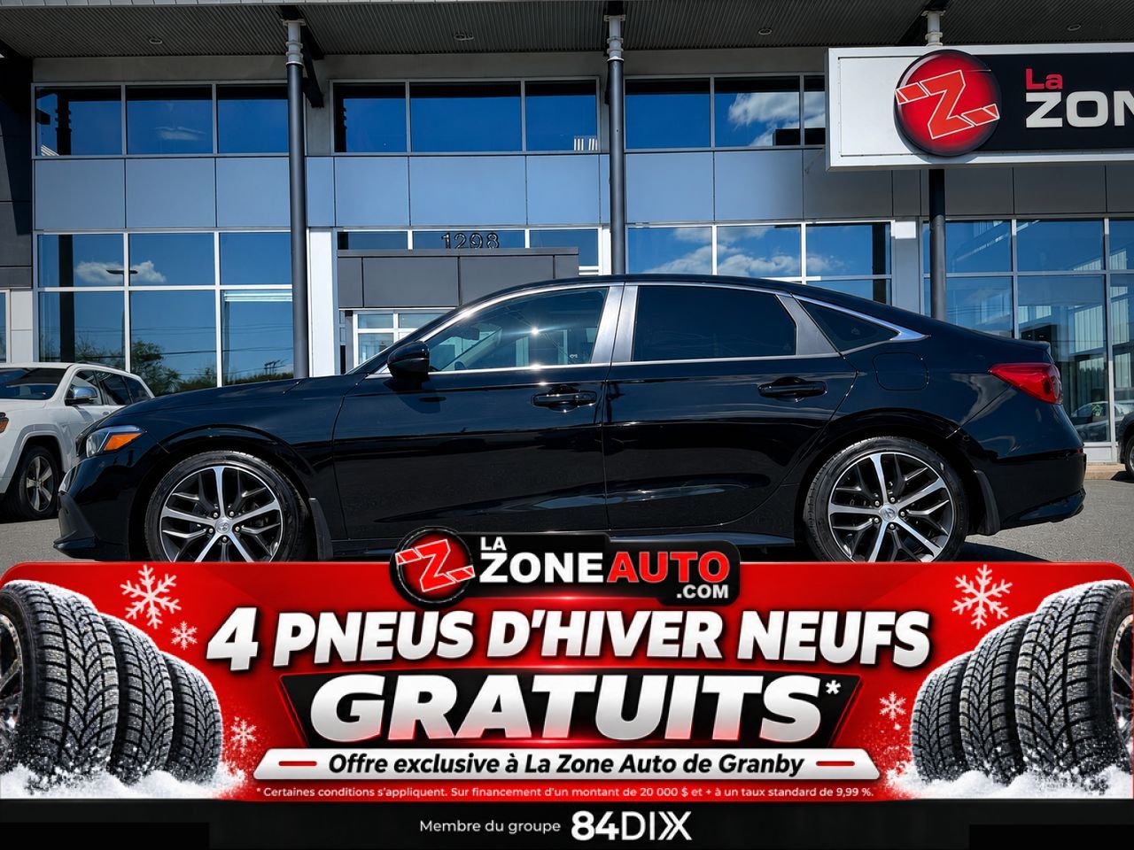 Honda Civic Berline 2022 Noir Granby - photo #2