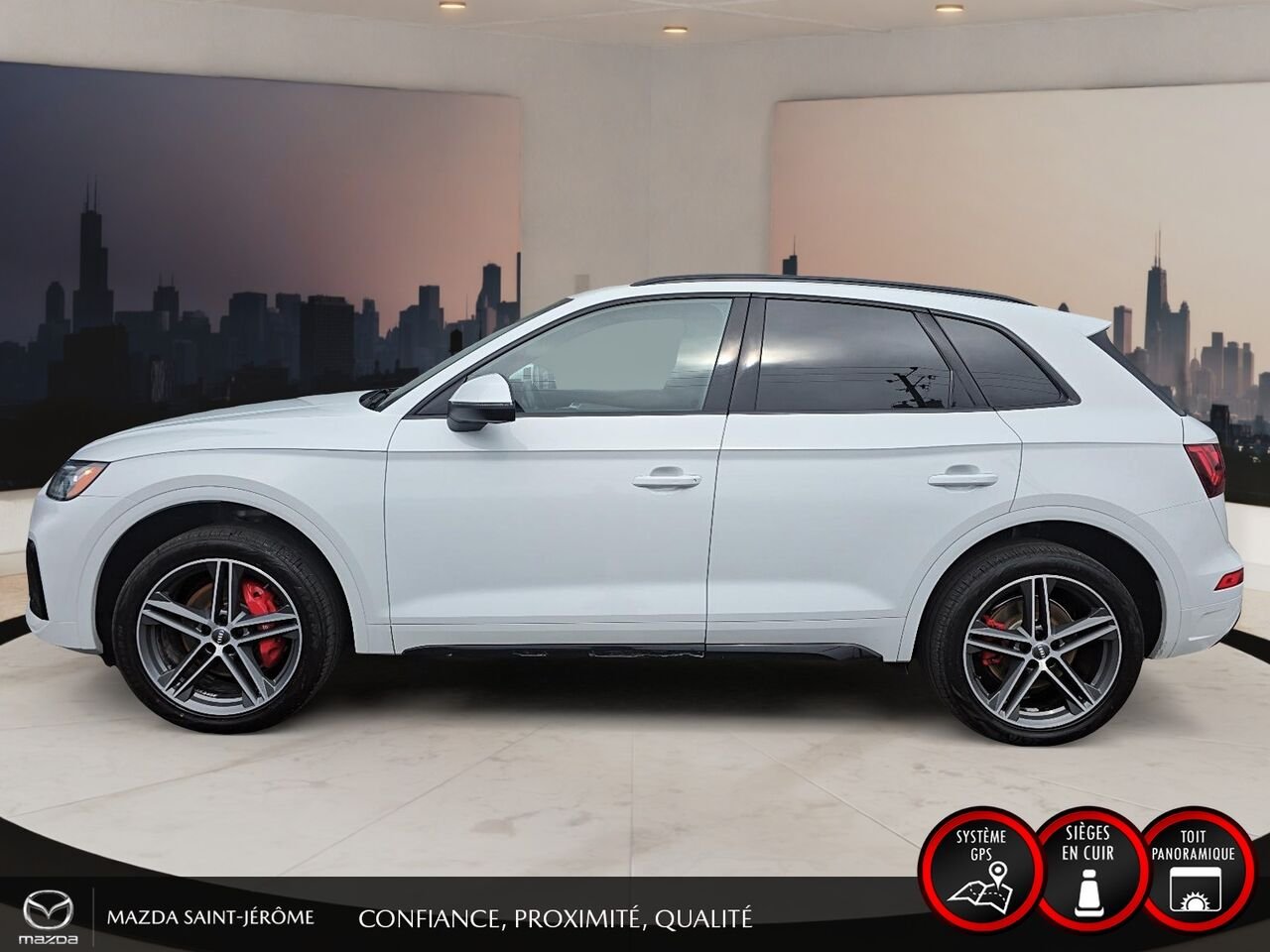 2022 Audi SQ5 Progressiv 3.0 TFSI quattro | CUIR ROUGE | TOIT PANO | White Saint-Jérôme - photo #10