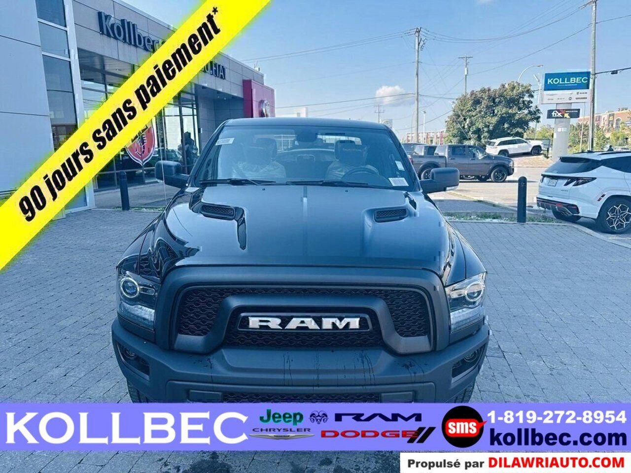 2024 Ram 1500 Classic 241290 | Warlock cabine d'équipe 4x4 Diamond Black Crystal Pearl Gatineau - photo #1