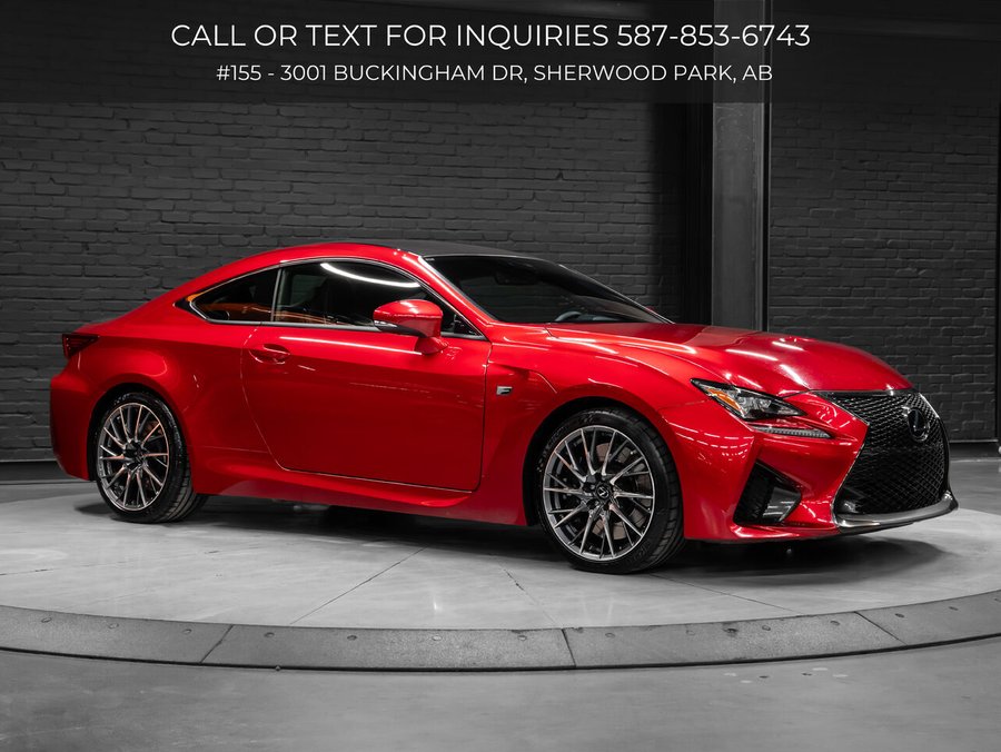 2016 Lexus RC F | Active Aero Wing | Trackpad Digital Touch Controls | Rear Bucket Seats | Red