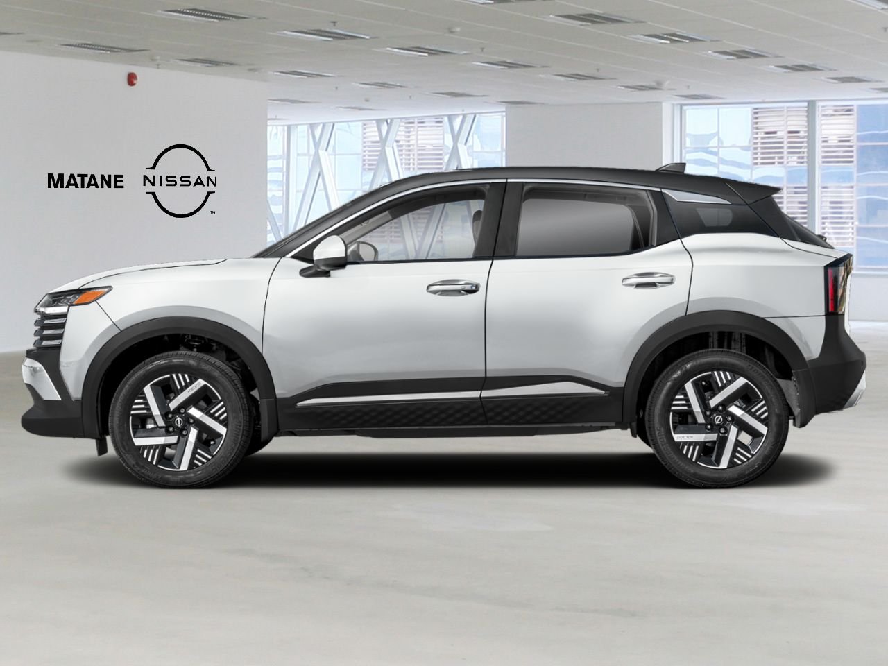 2026 NISSAN Kicks Aspen White TriCoat/Super Black Matane - photo #2