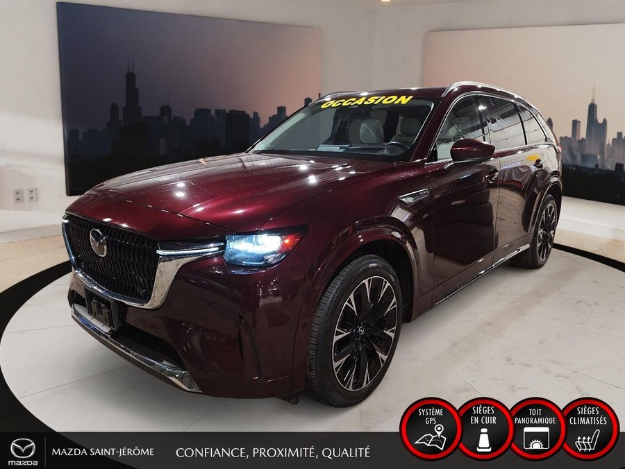 Mazda CX-90 hybride léger SIGNATURE TI | 1 PROPRIÉTAIRE | JAMAIS ACCIDENTÉ | HYBRIDE LÉGER | TOIT PANORAMIQUE | CUIR NAPPA 2024 Rouge