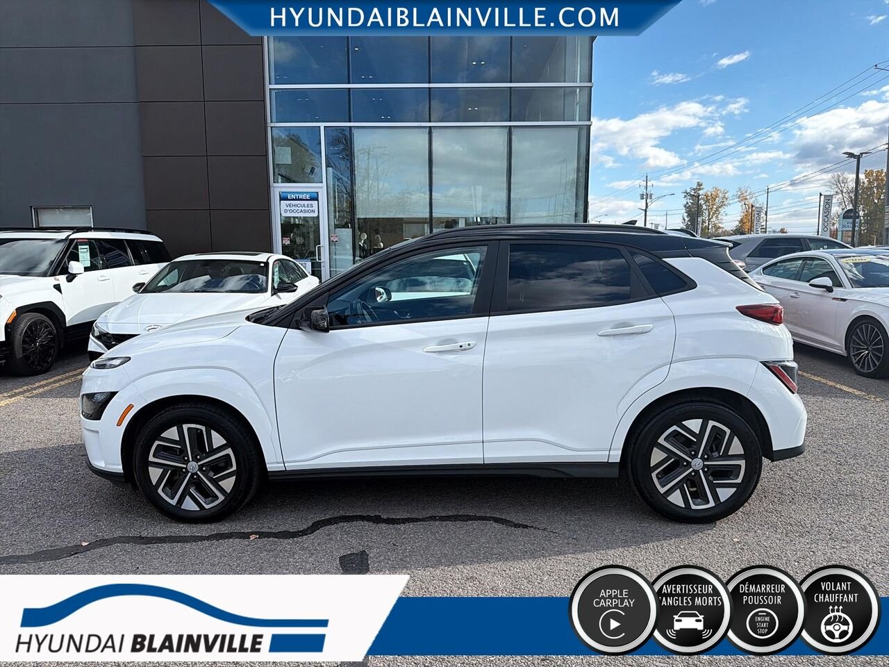Hyundai Kona électrique 2023 Blanc Blainville - photo #6