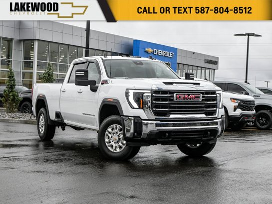 2024 GMC Sierra 3500HD SLE 6.6L Duramax Long Box | Heated Leather Seats White