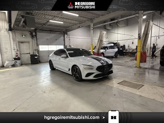 2023 Genesis G70 3.3T Sport *AWD *Cuir *Mags *Toit * Carplay Grey
