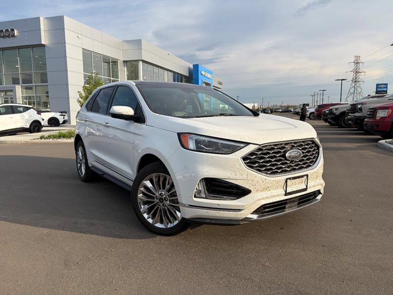2022 Ford Edge Titanium AWD White Sherwood Park - photo #1