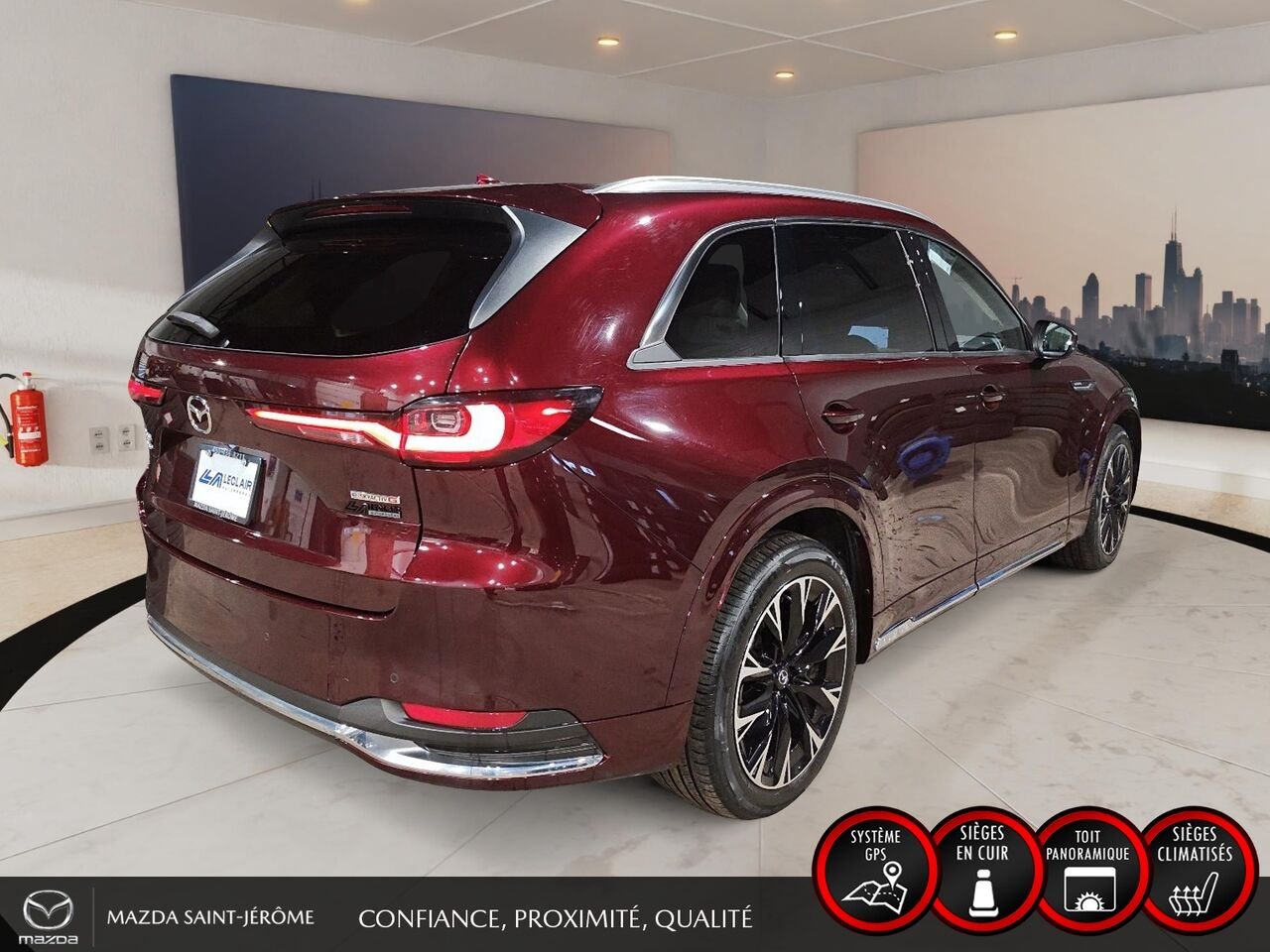 Mazda CX-90 hybride léger SIGNATURE TI | 1 PROPRIÉTAIRE | JAMAIS ACCIDENTÉ | HYBRIDE LÉGER | TOIT PANORAMIQUE | CUIR NAPPA 2024 Rouge Saint-Jérôme - photo #5