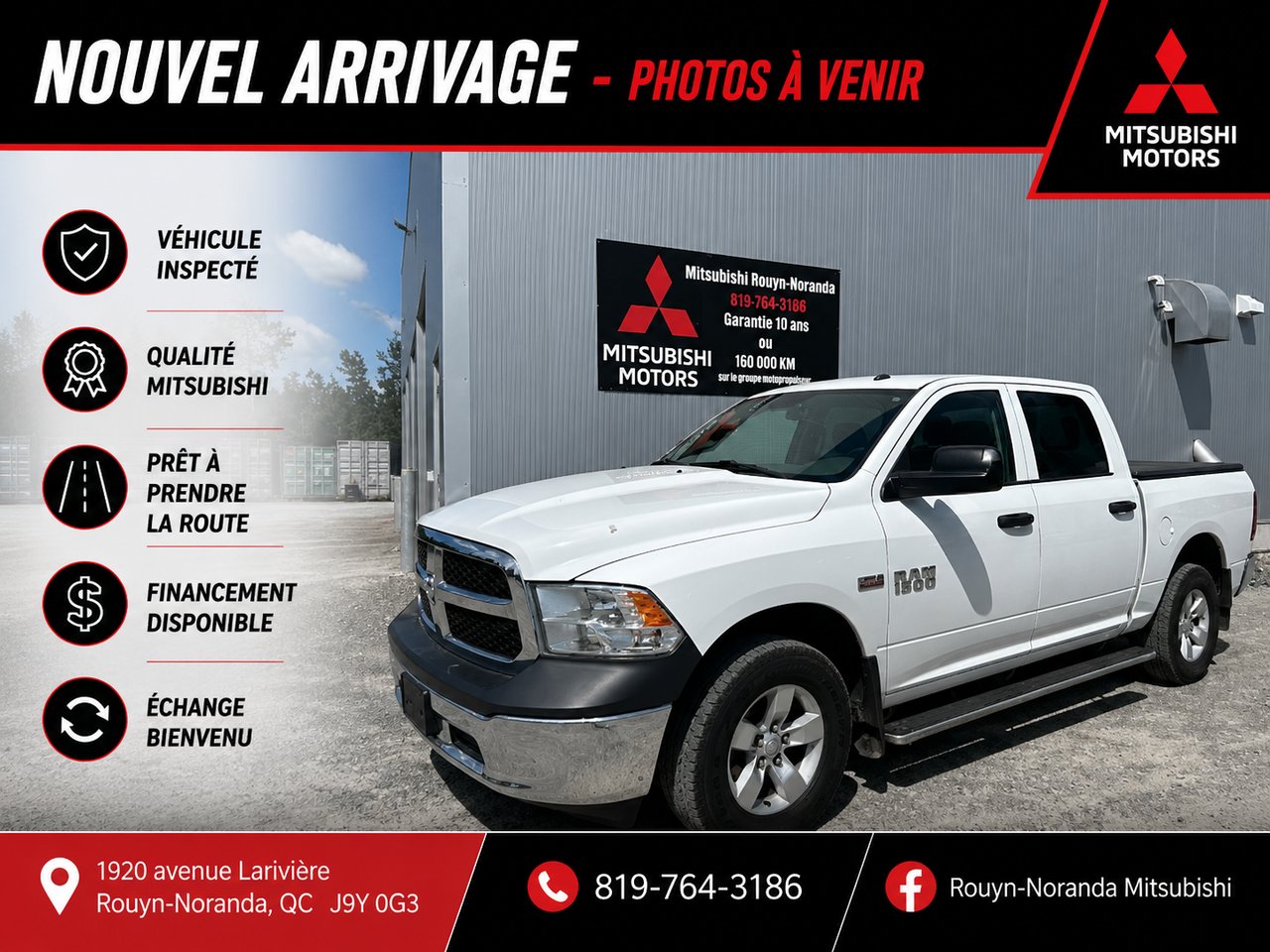 Ram 1500 2017 Blanc Mont-Laurier - photo #0