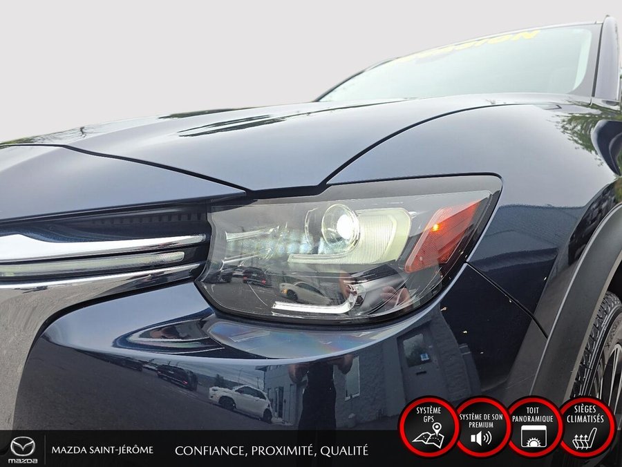 2025 Mazda CX-90 hybride rechargeable GT hybride rechargeable | 16 136 KM | CUIR BLANC NAPPA | TOIT OUVRANT | BOSE | AWD Blue
