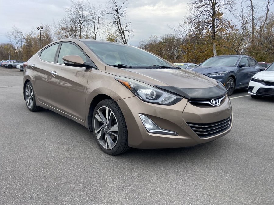 Hyundai Elantra LIMITED | TOIT OUVRANT | CUIR | CAMERA DE RECUL | GARANTIE 1 AN INCLUSE *579-888-9954* TEXTOS 2014 Brun