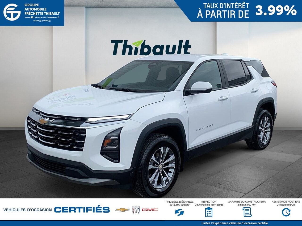 2026 CHEVROLET EQUINOX LT 4 portes à transmission intégrale avec 2LT White Montmagny - photo #0