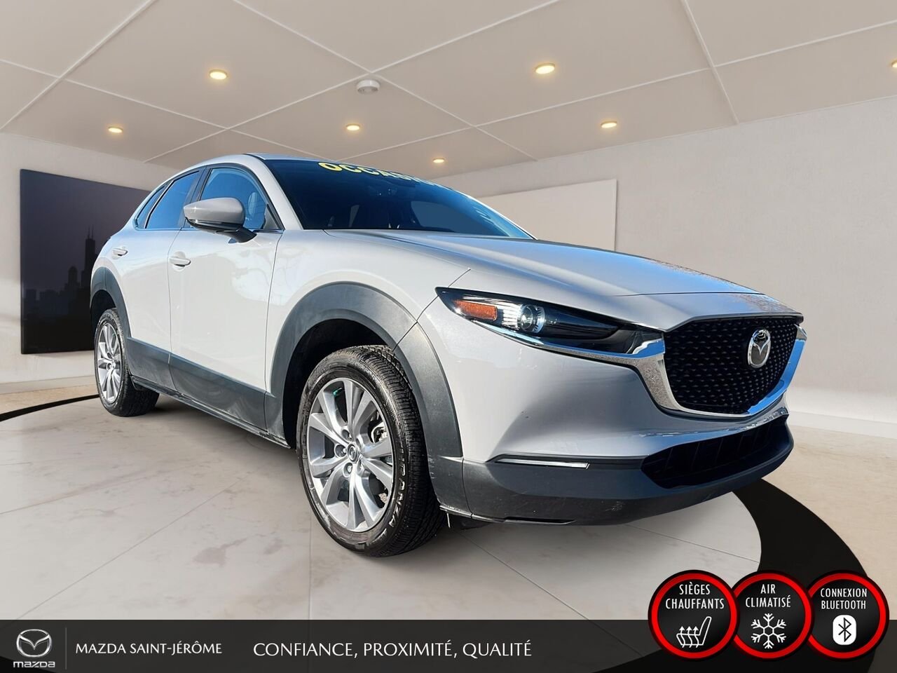 Mazda CX-30 GS LUXE | 1 PROPRIÉTAIRE | JAMAIS ACCIDENTÉ | TOIT OUVRANT | CUIR | AWD 2025 Gris Saint-Jérôme - photo #3
