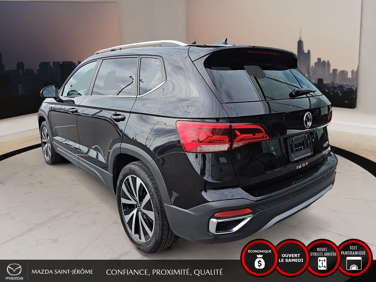 Volkswagen Taos Comfortline 4MOTION | TOIT PANORAMIQUE | MAGS | CUIR | 2023 Noir Saint-Jérôme - photo #8