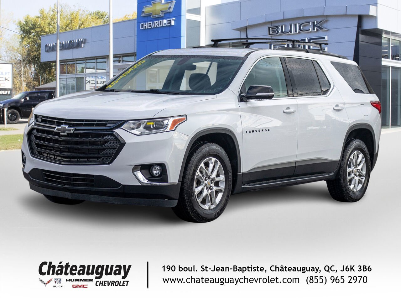 Chevrolet Traverse LT tissus 4 portes AWD 2019 Blanc Châteauguay - photo #0