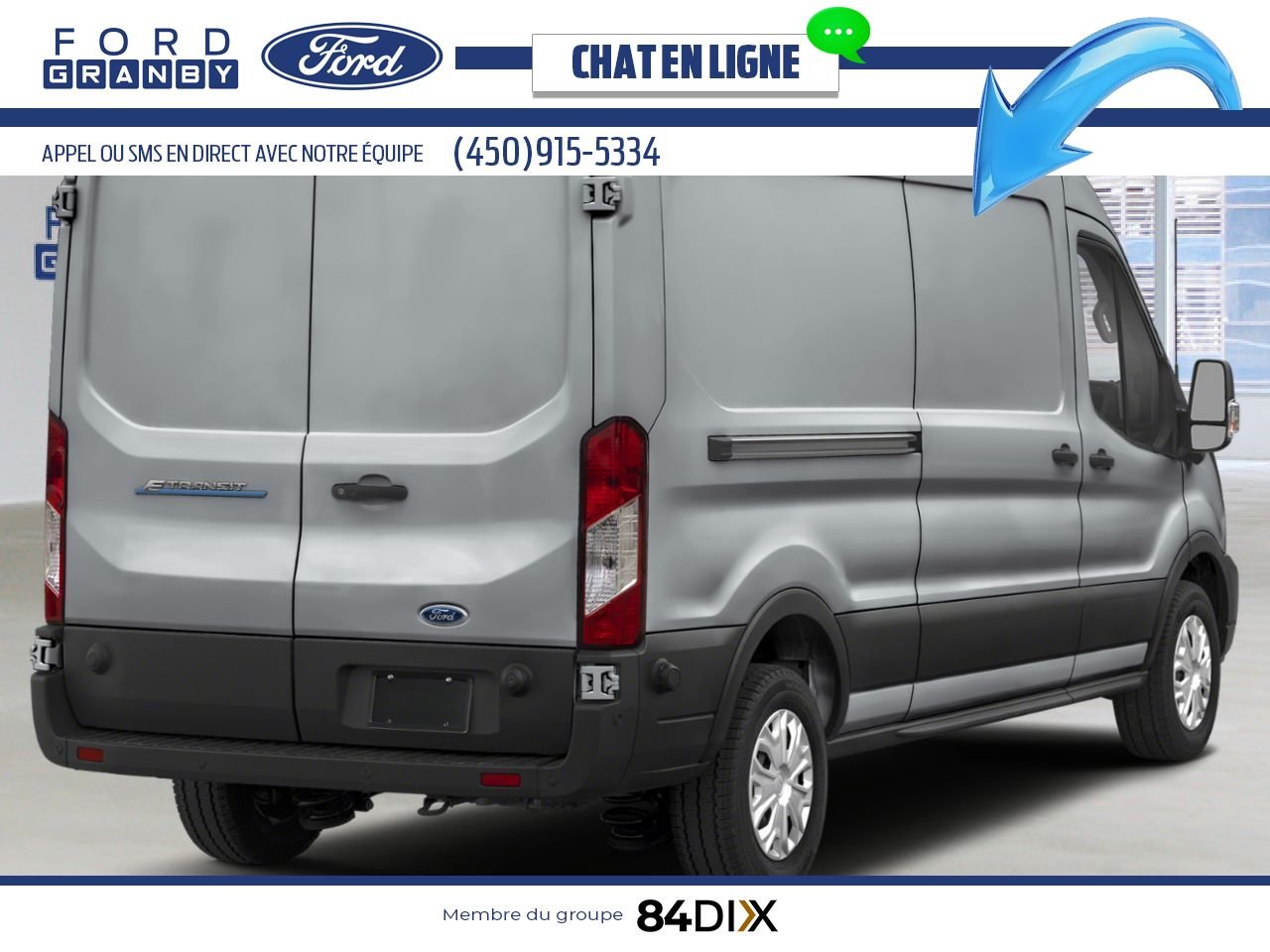 2025 Ford E-Transit Cargo Van Ingot Silver Metallic Granby - photo #1