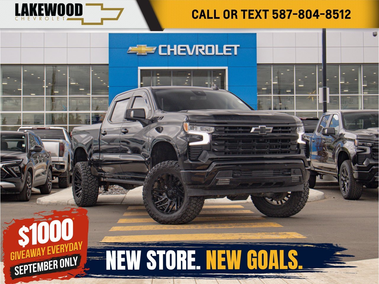 2024 Chevrolet Silverado 1500 4WD Crew Cab 147 RST Black Sherwood Park - photo #0