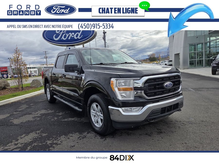 Ford F-150 XLT FX4 SuperCrew 4RM, 5,5 pi, V6 2.7 EcoBoost 2022 Noir