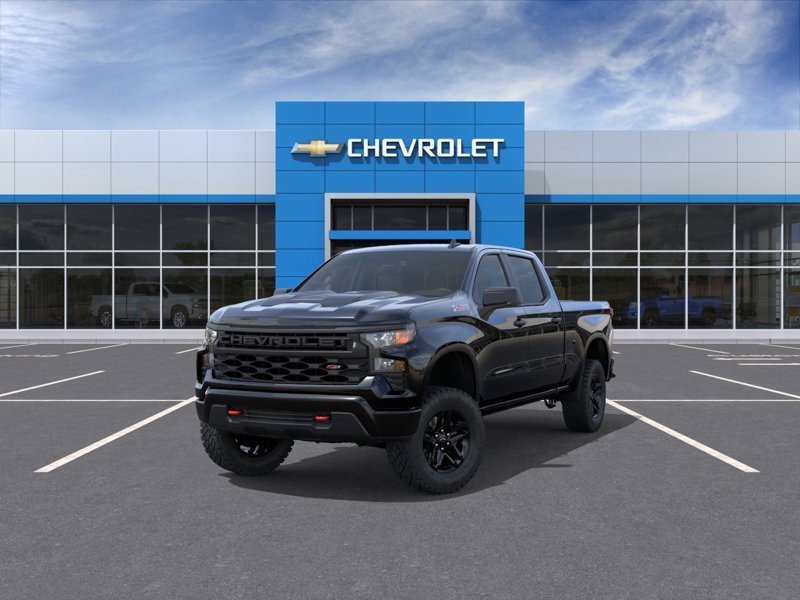 2026 CHEVROLET Silverado 1500 K1500 SILVERADO CREW CAB CUSTOM TRAIL BOSS STD/BOX (2CX) BLACK Rivière-du-Loup - photo #0
