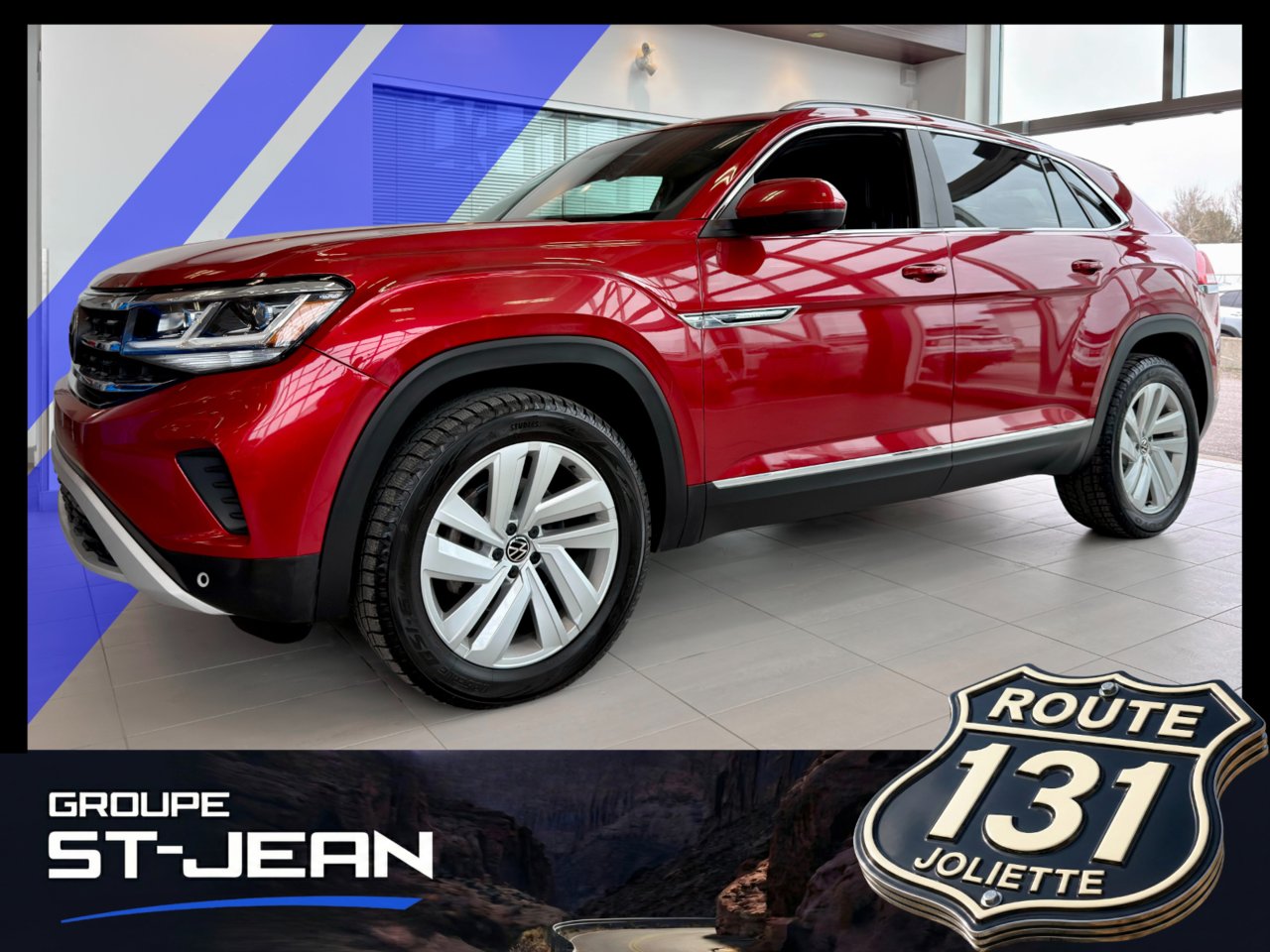 2021 Volkswagen Atlas Cross Sport Red Notre-Dame-des-Prairies - photo #0
