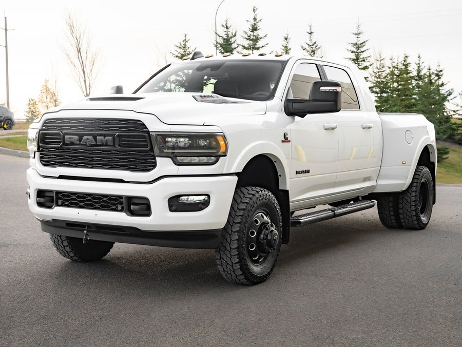 2023 Ram 3500 Limited | Front End PPF | Mega Cab Night Edition | 5th Wheel Prep | Harmon Kardon Sound System White