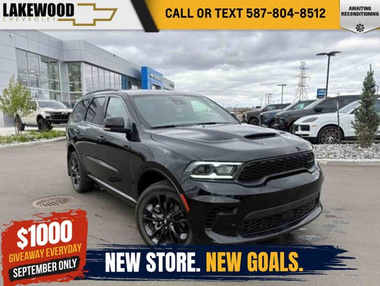 2026 Dodge Durango GT Plus Blacktop AWD 3.6L 7-Passenger | Leather Heated & Vented Seats Black