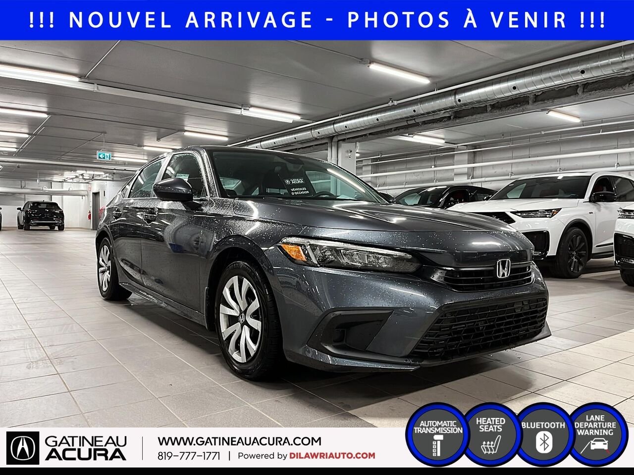 Honda Civic LX 2024 Gris Gatineau - photo #2