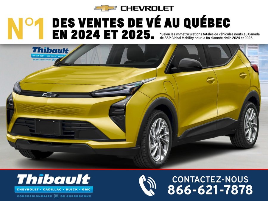 CHEVROLET BOLT RS 4 portes TA 2027 JAUNE ATOMIQUE